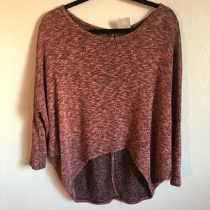 Asymmetrical Button Back Sweater